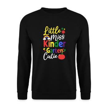 Erster Schultag Miss Kindergarten Cutie - Unisex Pullover - Schwarz - Vorne - Alina (178cm) & Michal (187cm)