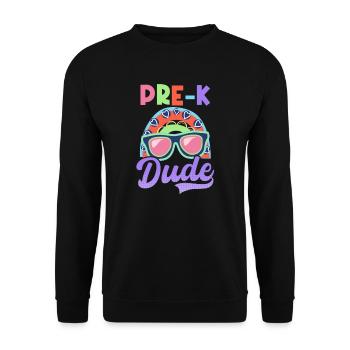 Premier jour d’école Pre-K Dude - Sweat-shirt Unisexe - noir - Devant - Alina (178cm) & Michal (187cm)