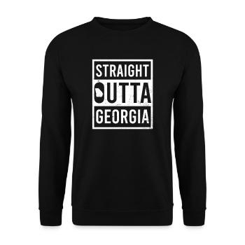 Georgia Peach Straight Outta Georgia - Sweat-shirt Unisexe - noir - Devant - Alina (178cm) & Michal (187cm)