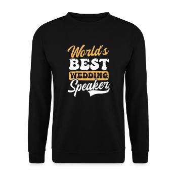 Speaker Worlds Best Wedding Speaker - Unisex Sweatshirt - black - Front - Alina (178cm) & Michal (187cm)