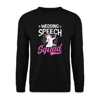 Conférencier Wedding Speech Squad - Sweat-shirt Unisexe - noir - Devant - Alina (178cm) & Michal (187cm)