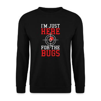 Bug Exterminator Here For The Bugs - Unisex Sweatshirt - black - Front - Alina (178cm) & Michal (187cm)