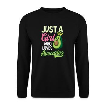Avocado Girl Who Loves Avocado - Unisex Sweatshirt - black - Front - Alina (178cm) & Michal (187cm)
