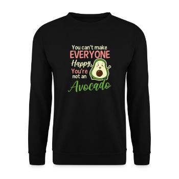 Avocado Can't Make Everybody Happy No Avocado - Unisex Sweatshirt - black - Front - Alina (178cm) & Michal (187cm)
