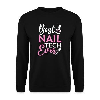 Nail Tech Meilleure nail tech de tous les temps - Sweat-shirt Unisexe - noir - Devant - Alina (178cm) & Michal (187cm)