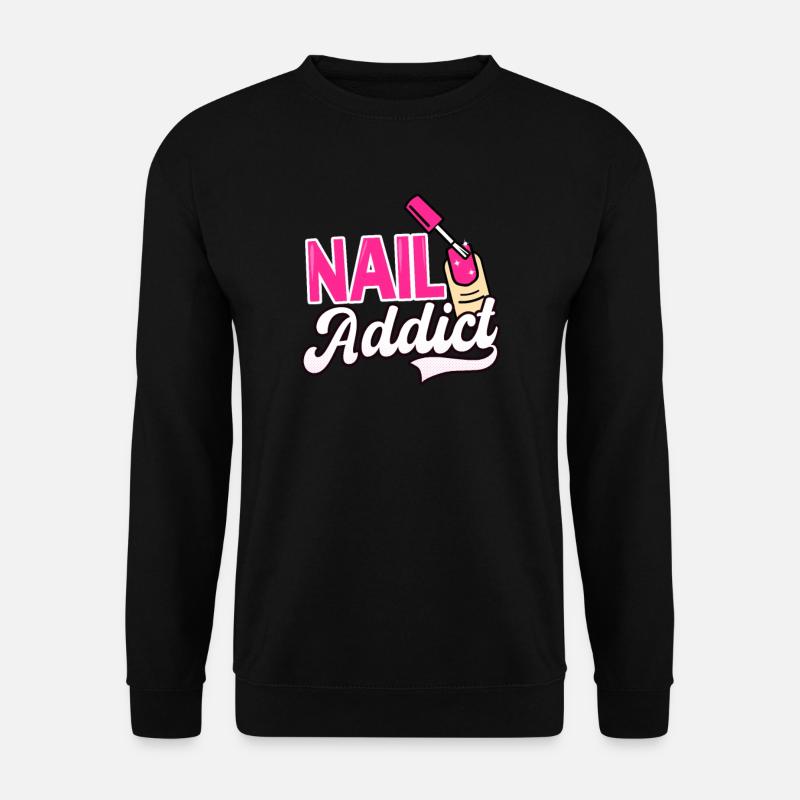 Nail Tech Nagelsüchtig - Unisex Pullover - Schwarz