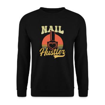 Nail Tech Nail Hustler - Sweat-shirt Unisexe - noir - Devant - Alina (178cm) & Michal (187cm)