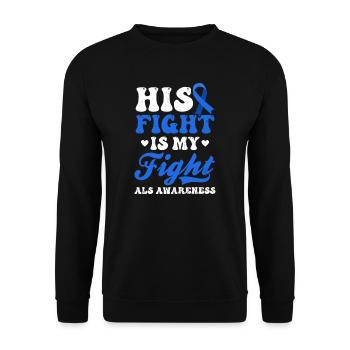 Als Awarenesss His My Fight - Unisex Pullover - Schwarz - Vorne - Alina (178cm) & Michal (187cm)