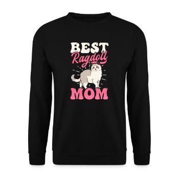 Ragdoll Cat Beste Ragdoll Mom - Unisex Pullover - Schwarz - Vorne - Alina (178cm) & Michal (187cm)