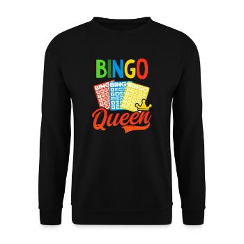 Bingo Queen Lucky Crown Queen - Unisex Sweatshirt - black - Front - Alina (178cm) & Michal (187cm)