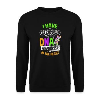 Bingo Queen Bingo dans mon ADN et petits-enfants dans le cœur - Sweat-shirt Unisexe - noir - Devant - Alina (178cm) & Michal (187cm)
