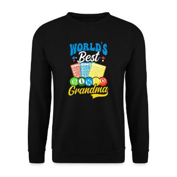 Bingo Queen Worlds Meilleure grand-mère de bingo - Sweat-shirt Unisexe - noir - Devant - Alina (178cm) & Michal (187cm)