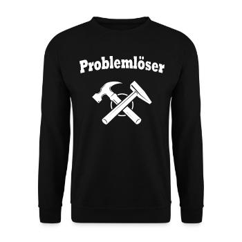 Handwerker DIY Reparatur Hammer Heimwerker - Unisex Pullover - Schwarz - Vorne - Alina (178cm) & Michal (187cm)