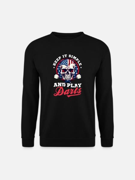 Dart Keep Simple Play Darts - Unisex Sweatshirt - black