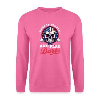 Dart Keep Simple Play Darts - Unisex Pullover - Pink - Vorne