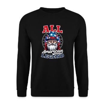 Dart All American Dart Legend - Unisex Sweatshirt - black - Front - Alina (178cm) & Michal (187cm)