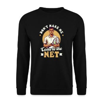 Tennis Player Make Come To Net - Unisex Sweatshirt - black - Front - Alina (178cm) & Michal (187cm)