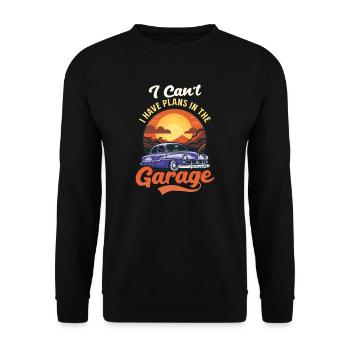 Automechaniker kann keine Pläne in der Garage haben - Unisex Pullover - Schwarz - Vorne - Alina (178cm) & Michal (187cm)