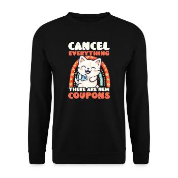 Couponer Annuler tout Nouveaux Coupons - Sweat-shirt Unisexe - noir - Devant - Alina (178cm) & Michal (187cm)