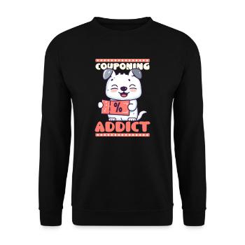 Couponer Couponing Addict - Unisex Sweatshirt - black - Front - Alina (178cm) & Michal (187cm)