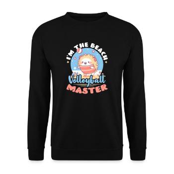 Beach Volleyball I'm The Beach Volleyball Master - Unisex Sweatshirt - black - Front - Alina (178cm) & Michal (187cm)
