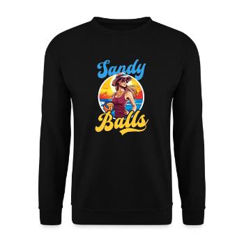 Beach Volleyball Sandy Balls - Unisex Sweatshirt - black - Front - Alina (178cm) & Michal (187cm)