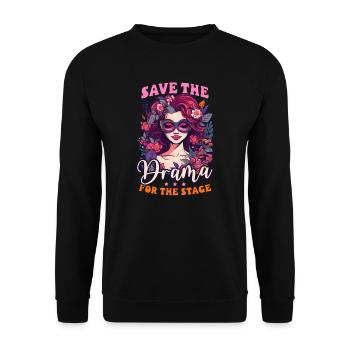 Schauspieler Save Drama für die Bühne - Unisex Pullover - Schwarz - Vorne - Alina (178cm) & Michal (187cm)