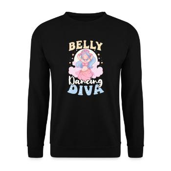 Danse du ventre Diva de danse du ventre - Sweat-shirt Unisexe - noir - Devant - Alina (178cm) & Michal (187cm)