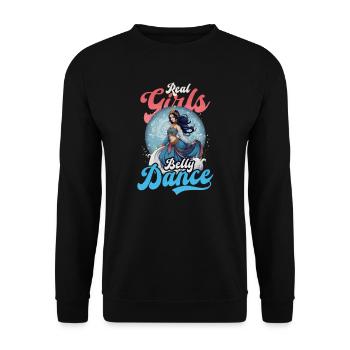 Bauchtanz Echte Mädchen Bauchtanz - Unisex Pullover - Schwarz - Vorne - Alina (178cm) & Michal (187cm)