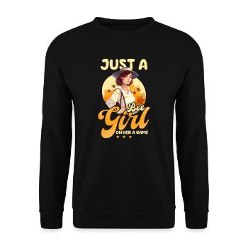 Beekeeper Bee Girl On Game - Unisex Sweatshirt - black - Front - Alina (178cm) & Michal (187cm)