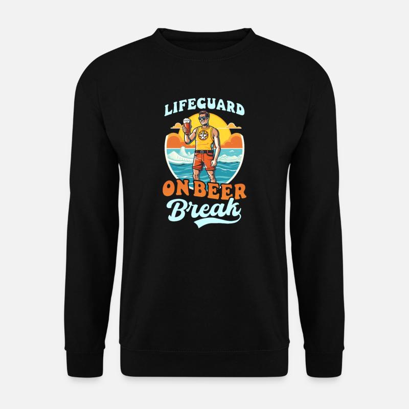 Rettungsschwimmer Rettungsschwimmer in der Bierpause - Unisex Pullover - Schwarz
