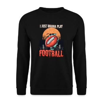 Football Halloween veut jouer au football - Sweat-shirt Unisexe - noir - Devant - Alina (178cm) & Michal (187cm)