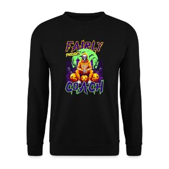 Halloween Coach Fairly Decent Coach Skeleton - Unisex Sweatshirt - black - Front - Alina (178cm) & Michal (187cm)