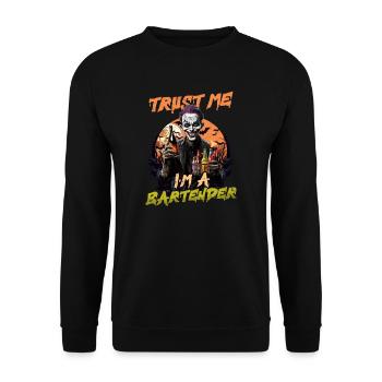 Halloween Barkeeper Trust Je suis barman - Sweat-shirt Unisexe - noir - Devant - Alina (178cm) & Michal (187cm)