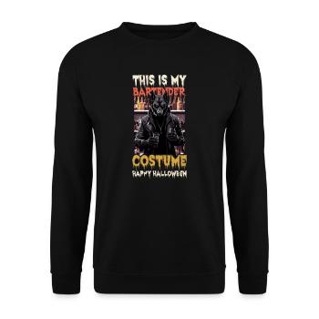 Gardien de bar d’Halloween Ceci est mon costume de barman - Sweat-shirt Unisexe - noir - Devant - Alina (178cm) & Michal (187cm)