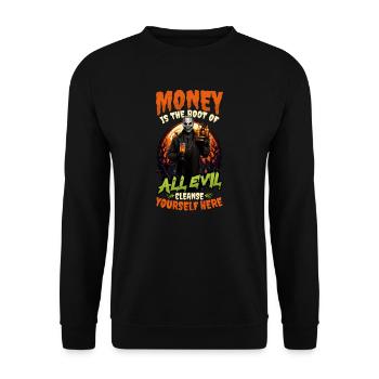 Halloween Barkeeper Money Root Evil Cleanse Here - Sweat-shirt Unisexe - noir - Devant - Alina (178cm) & Michal (187cm)