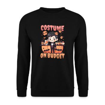 Halloween Barkeeper Costume On Budget - Unisex Sweatshirt - black - Front - Alina (178cm) & Michal (187cm)