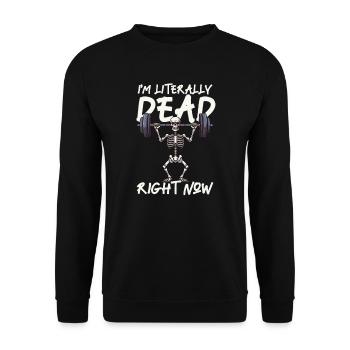 Culturisme Halloween littéralement mort en ce moment - Sweat-shirt Unisexe - noir - Devant - Alina (178cm) & Michal (187cm)