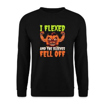 Culturisme Halloween fléchi est tombé - Sweat-shirt Unisexe - noir - Devant - Alina (178cm) & Michal (187cm)