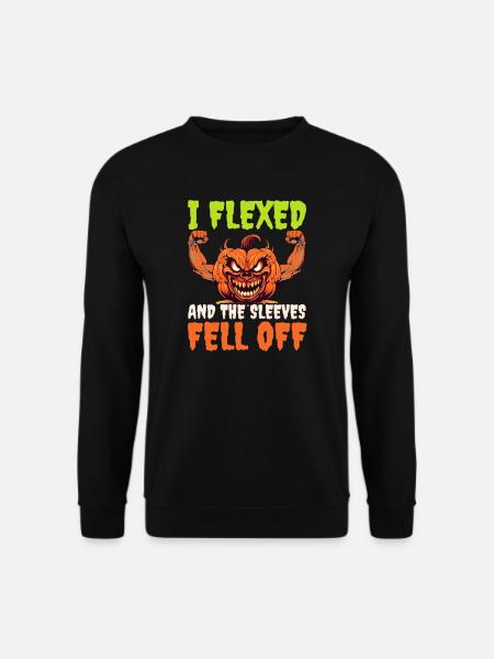 Bodybuilding Halloween Flexed Fell Off - Unisex Sweatshirt - black