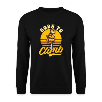 Poteau de monteur de lignes né pour grimper chat - Sweat-shirt Unisexe - noir - Devant - Alina (178cm) & Michal (187cm)
