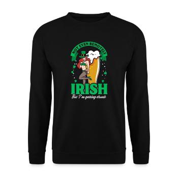 Drôle de Saint-Patrick, même pas irlandais - Sweat-shirt Unisexe - noir - Devant - Alina (178cm) & Michal (187cm)