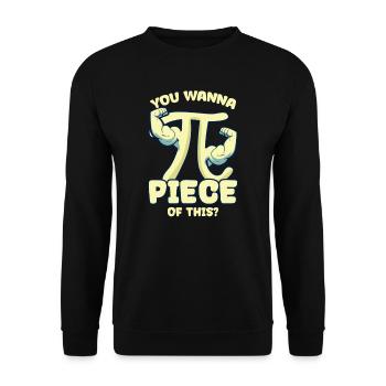 Pi Day You Wanna Pi Piece Of This - Unisex Sweatshirt - black - Front - Alina (178cm) & Michal (187cm)