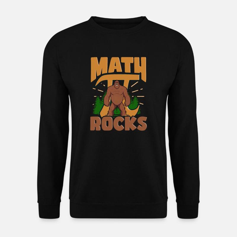 Pi Day Math Rocks Sasquatch - Unisex Pullover - Schwarz