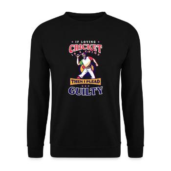 Cricket Player Loving Cricket Crime Guilty - Unisex Sweatshirt - black - Front - Alina (178cm) & Michal (187cm)