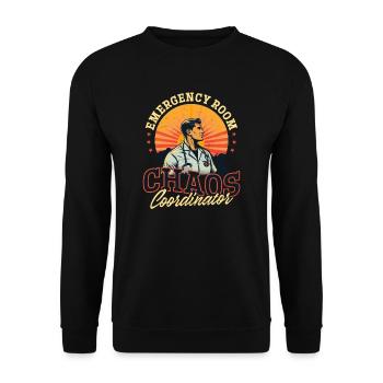 Koordinatorin der Notaufnahme der Notaufnahme - Unisex Pullover - Schwarz - Vorne - Alina (178cm) & Michal (187cm)