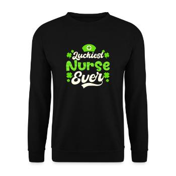 Infirmière de la Saint-Patrick L’infirmière la plus chanceuse de tous les temps - Sweat-shirt Unisexe - noir - Devant - Alina (178cm) & Michal (187cm)