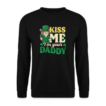 St Patricks Day infirmière m’embrasse, je suis papa - Sweat-shirt Unisexe - noir - Devant - Alina (178cm) & Michal (187cm)