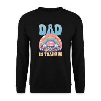 Future Dad Dad In Training - Unisex Sweatshirt - black - Front - Alina (178cm) & Michal (187cm)