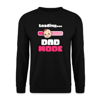 Future Dad Loading Dad Mode - Unisex Sweatshirt - black - Front - Alina (178cm) & Michal (187cm)